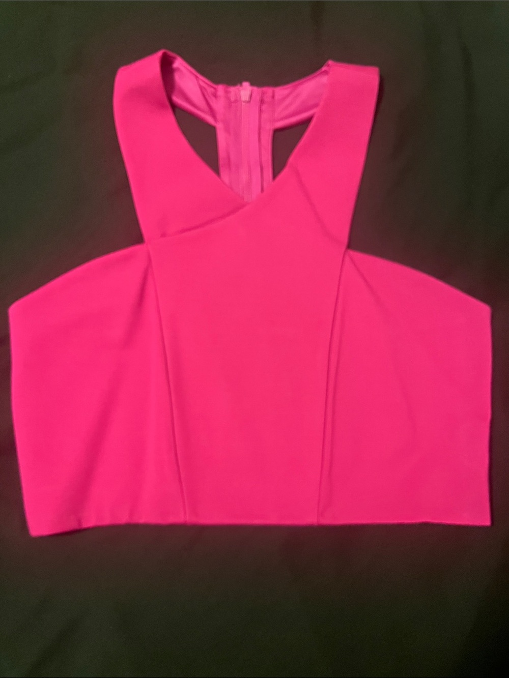 Express Hot Pink Cropped Halter Tank